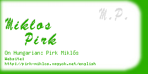 miklos pirk business card